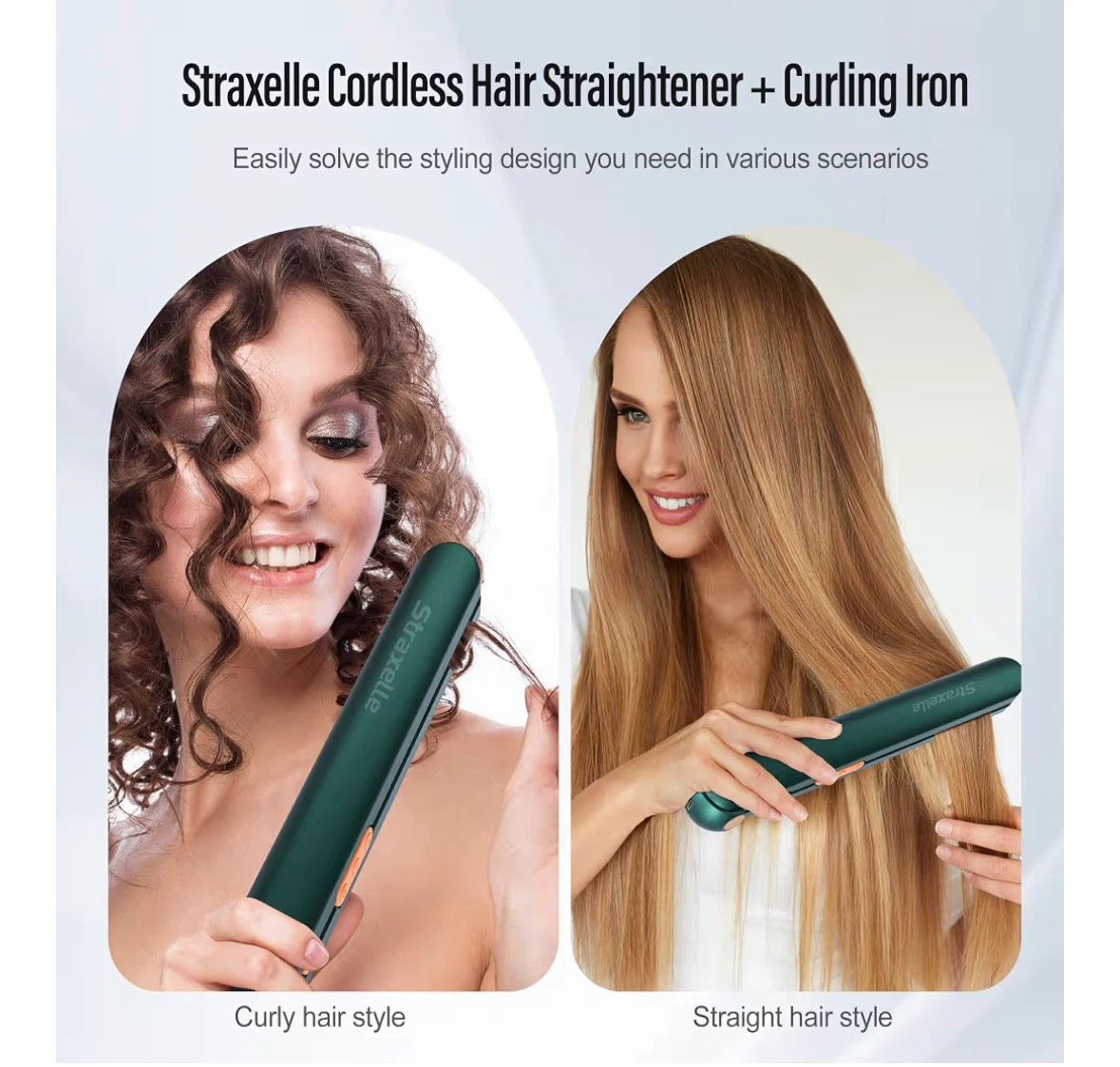 Straxelle Cordless Hair Straightener & Curling Iron - photo 3