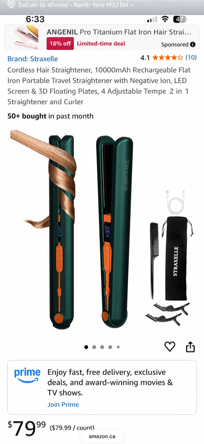 Straxelle Cordless Hair Straightener & Curling Iron - photo 4