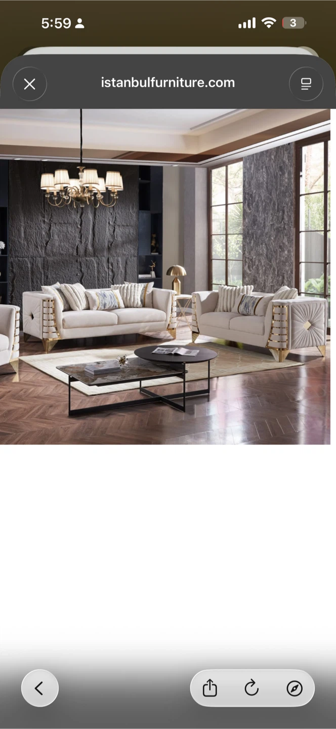 ISTANBUL FURNITURE Tanya 92"wide sofa and love seat