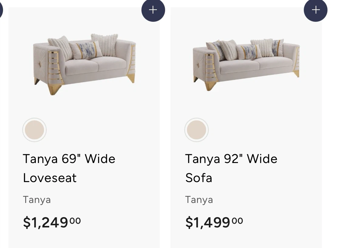 ISTANBUL FURNITURE Tanya 92"wide sofa and love seat - photo 5