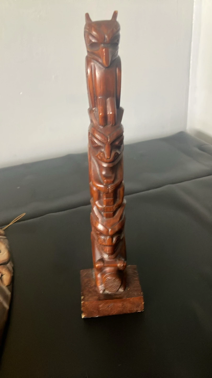 Wooden Totem Pole Carving