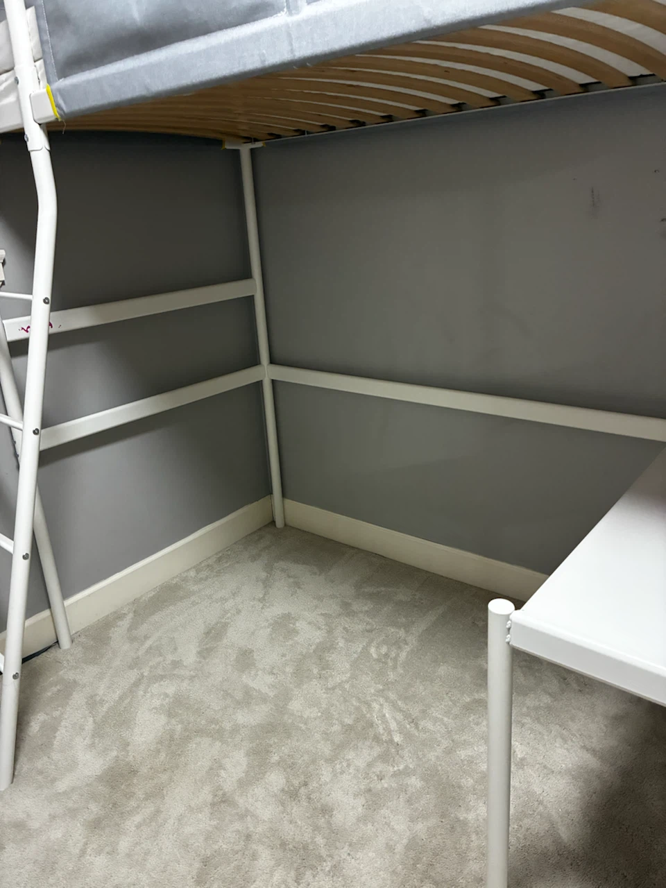 IKEA VITVAL Loft Bed Frame with Desk - photo 3