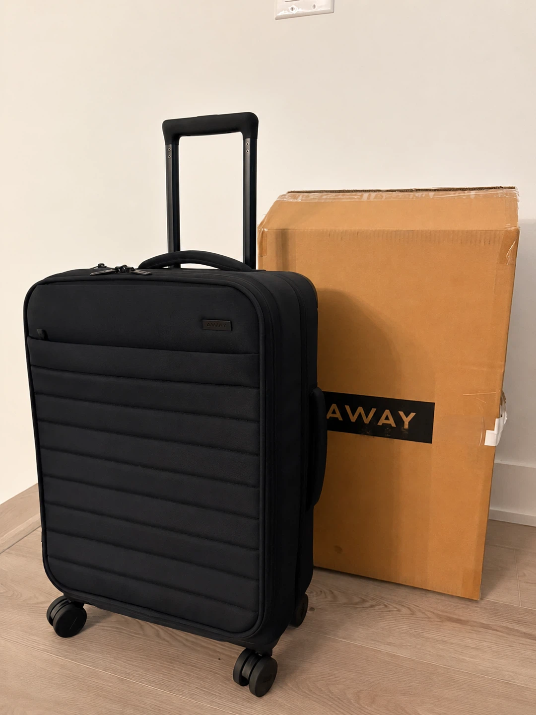 AWAY Softside Bigger Carry-On Luggage - Jet Black