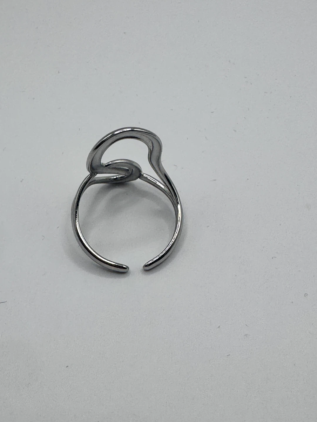 Silver Tone Abstract Knot Ring - photo 2