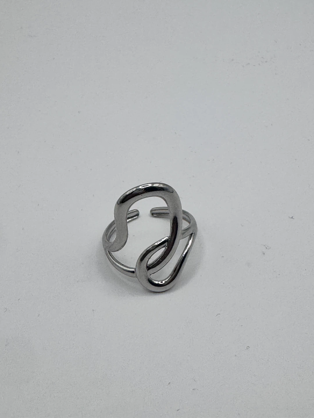 Silver Tone Abstract Knot Ring - photo 4
