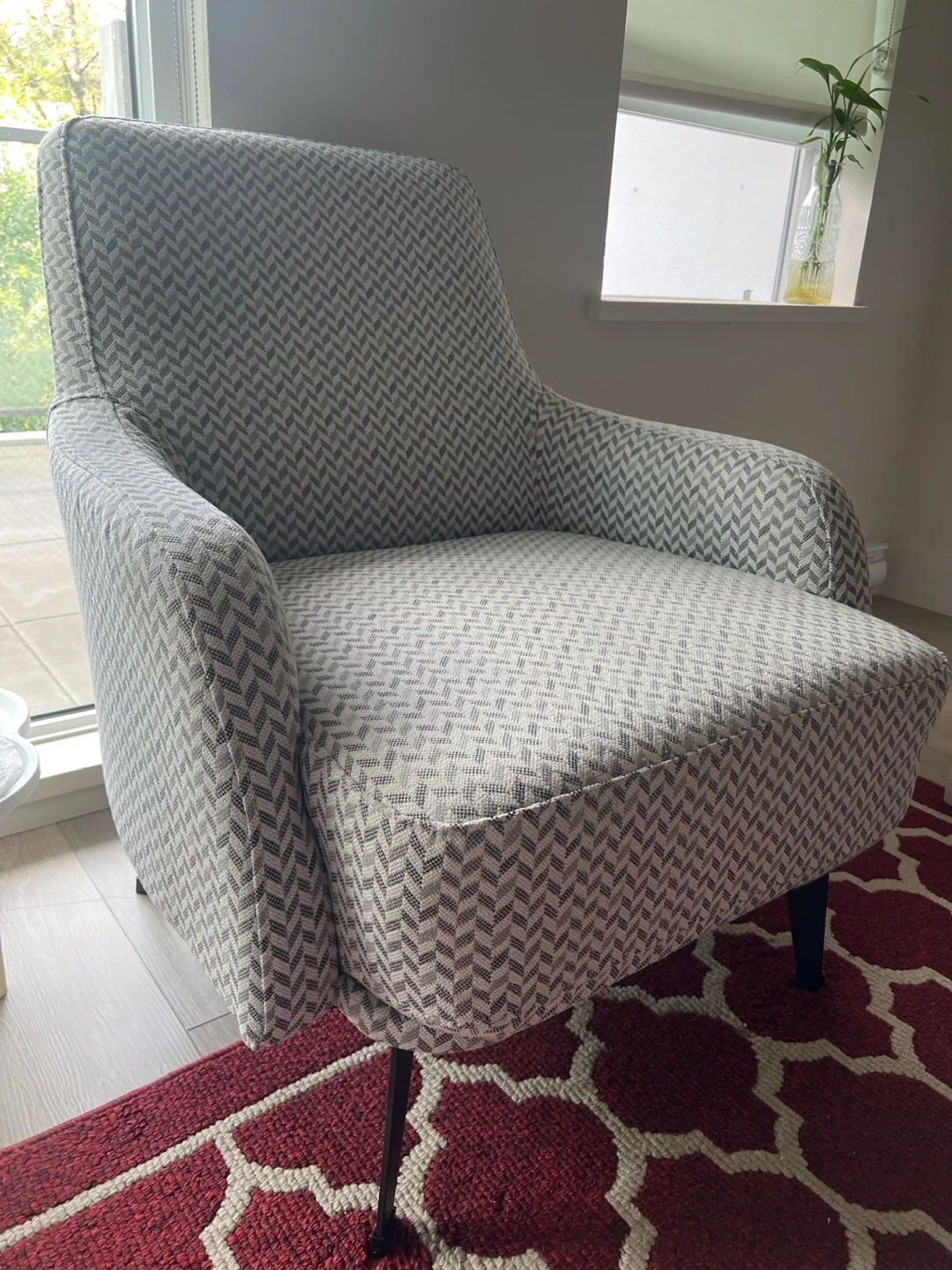 SET OF 2: Armchair with Herringbone Pattern