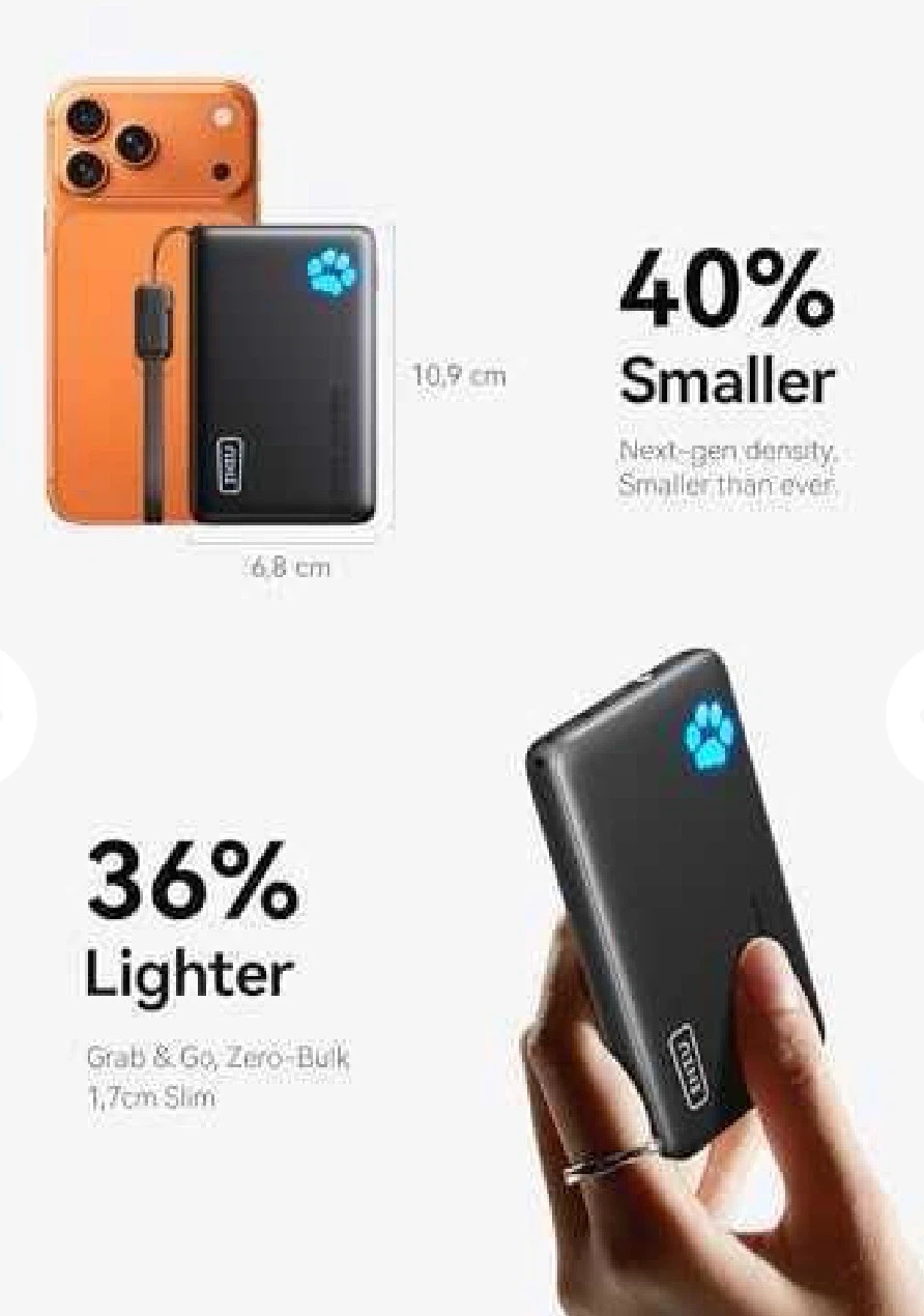 INIU 45W Safe Ultra-Fast Portable Charger Power Bank - photo 2