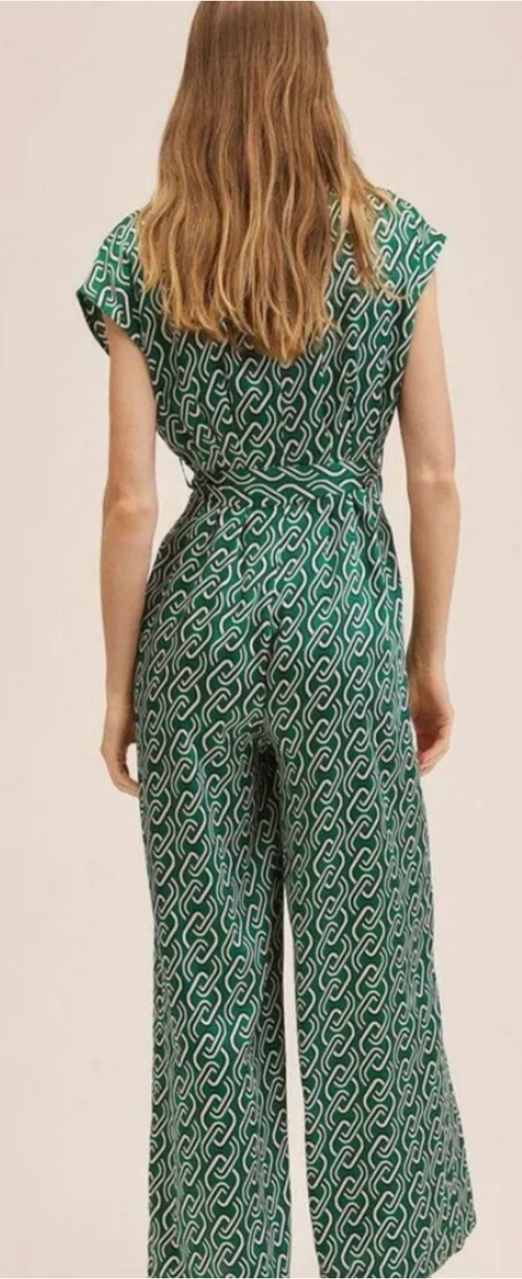 MNG Women's Green Chain Print  Jumpsuit XXS - photo 3