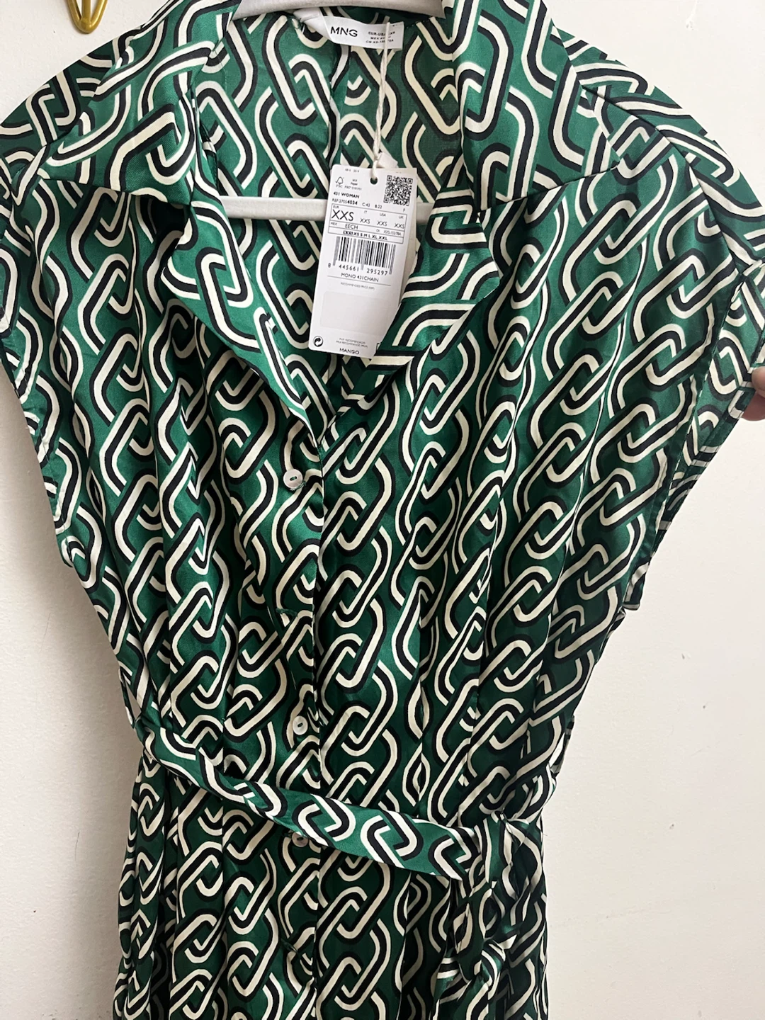 MNG Women's Green Chain Print  Jumpsuit XXS - photo 5