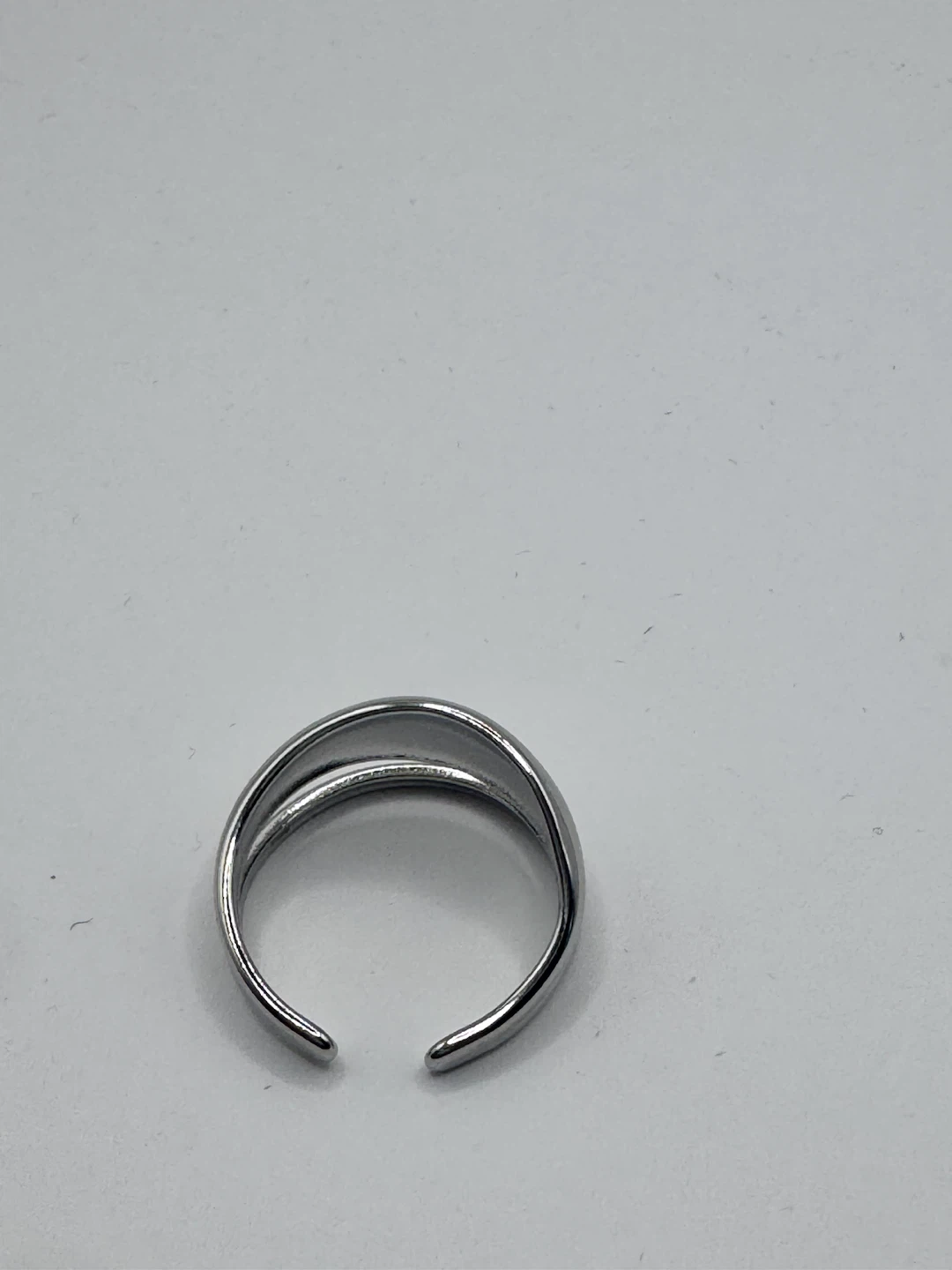 Silver Tone Crossover Ring - photo 4