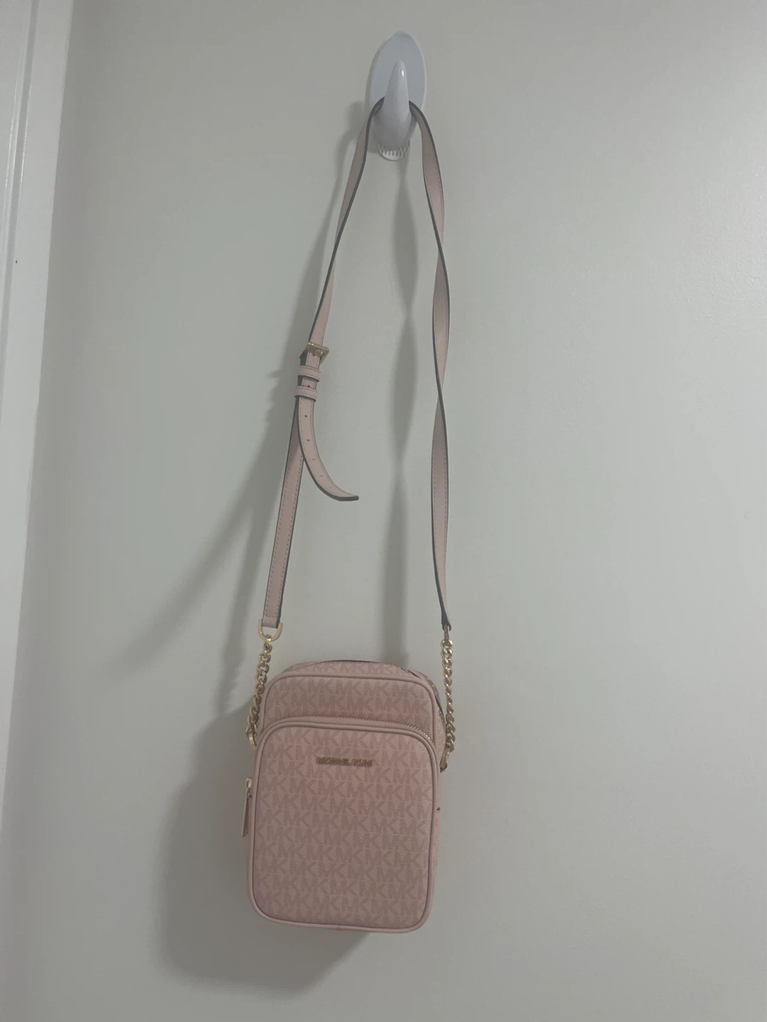 Michael Kors Pink Monogram Camera Bag