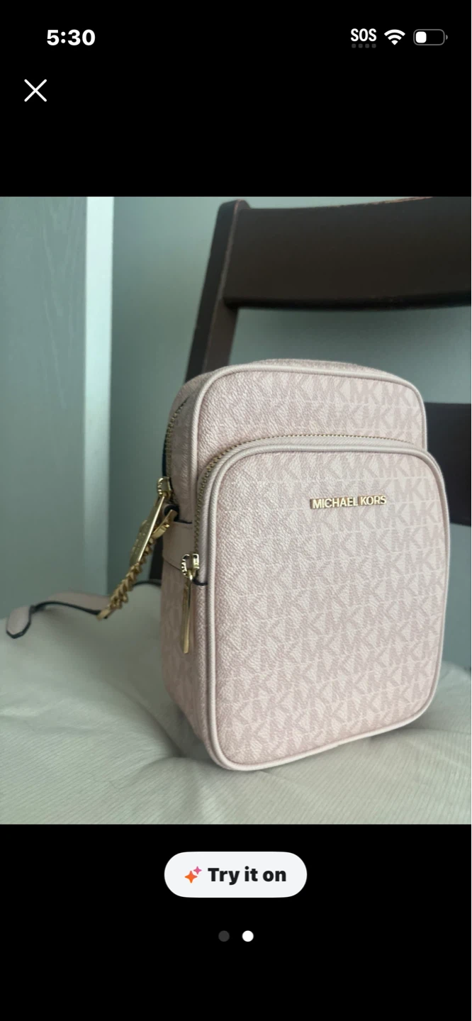 Michael Kors Pink Monogram Camera Bag - photo 3