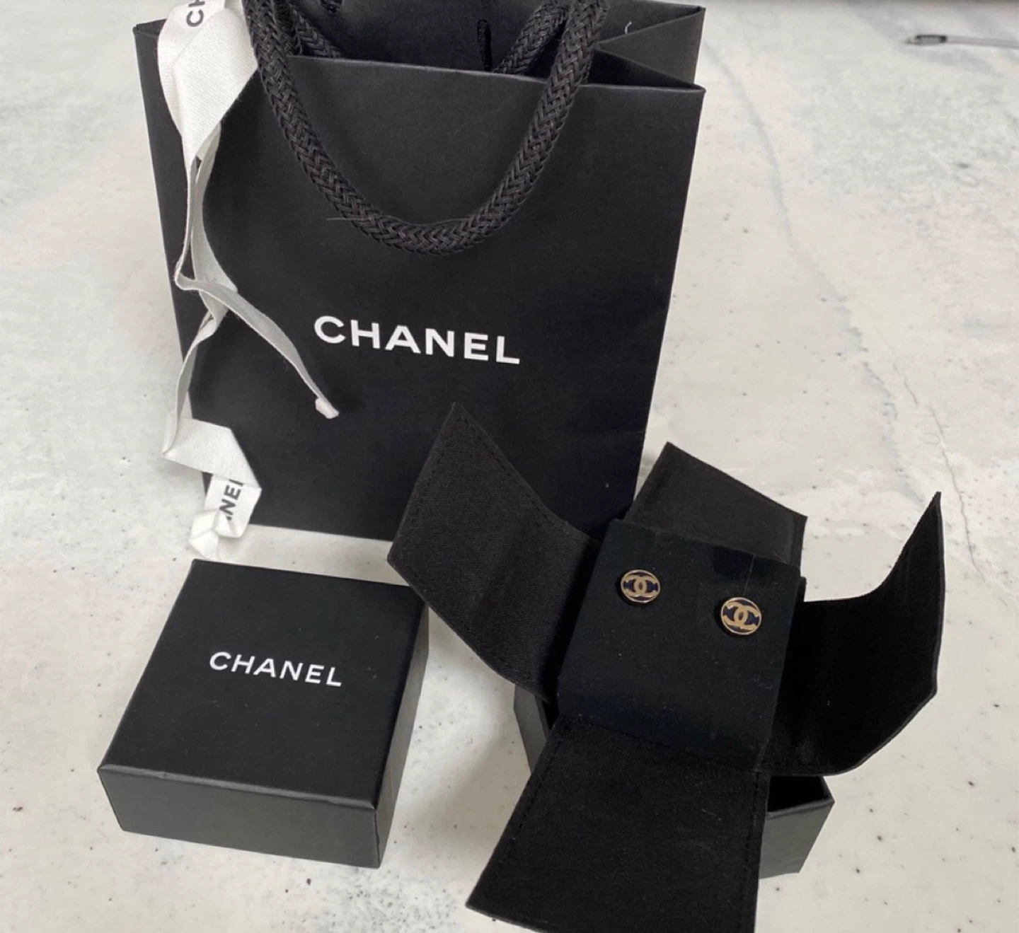 Chanel CC Stud Earrings