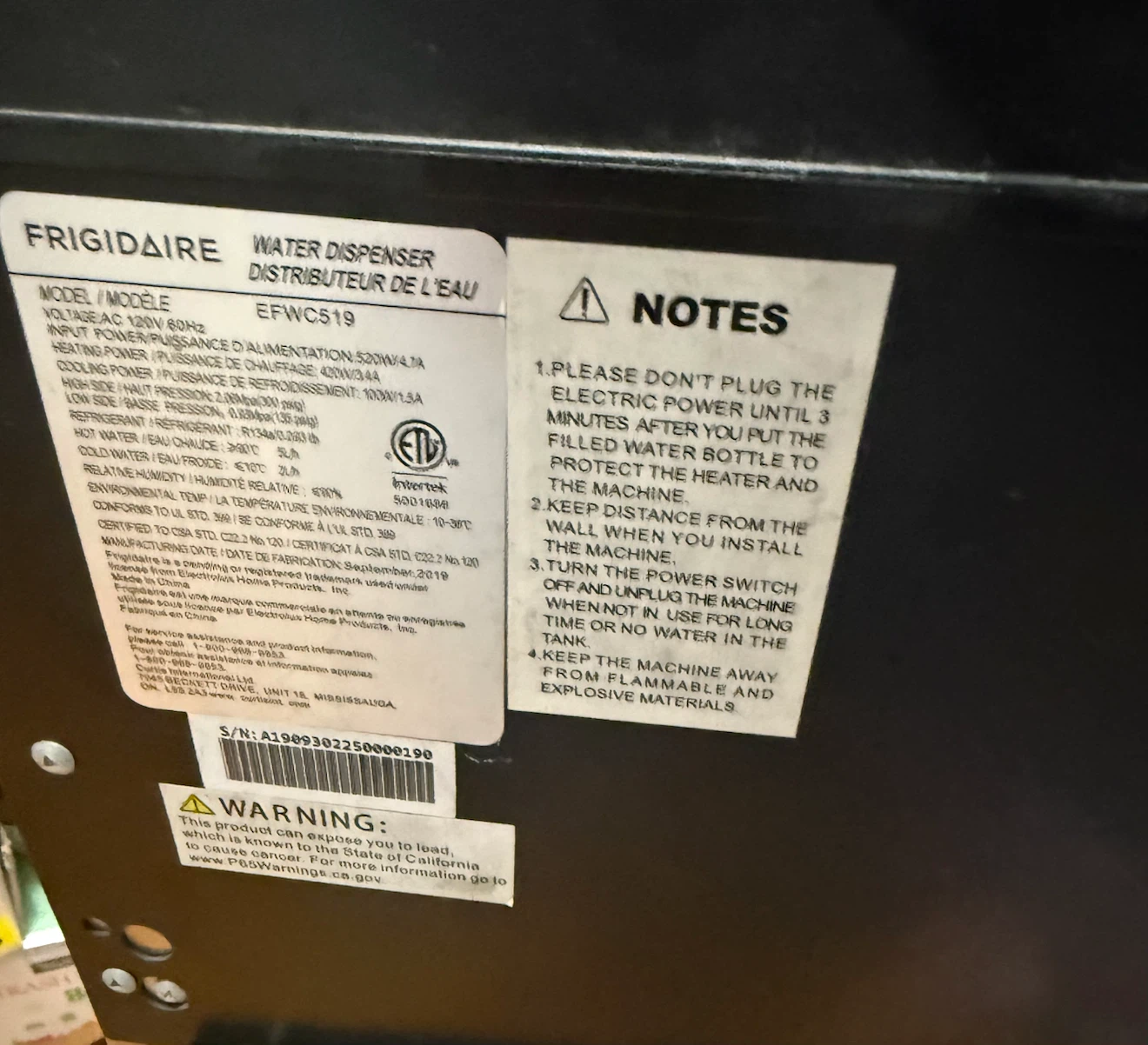 Frigidaire Top-Loading Water Dispenser - photo 3