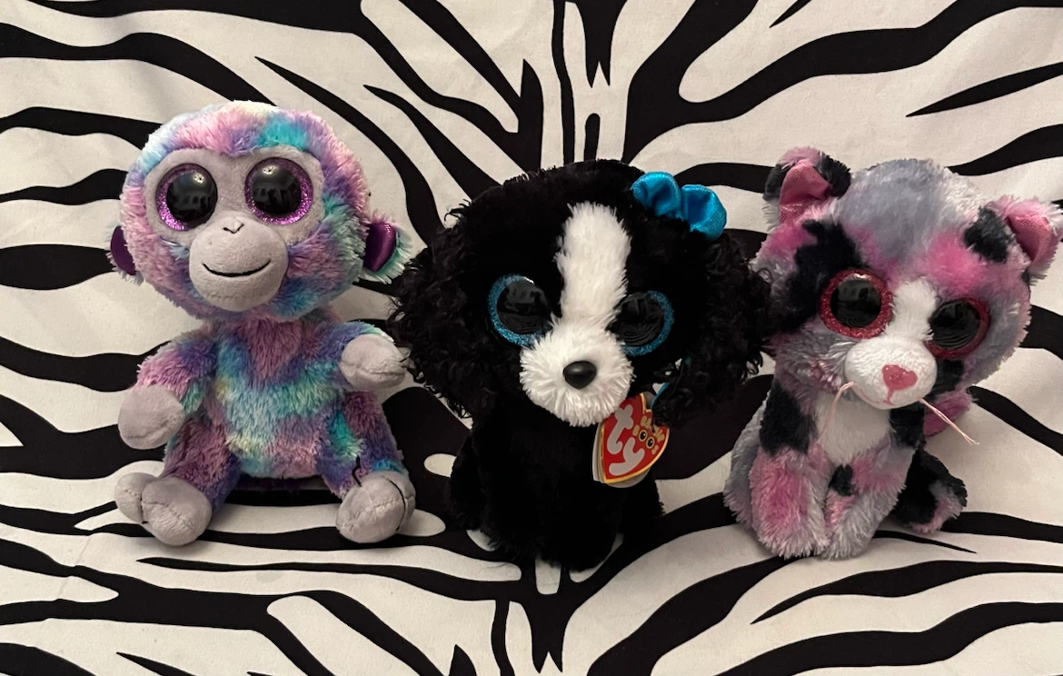 🩵 Ty Beanie Boos Lindi cat and Zuri monkey plush toy 🩵 - photo 2