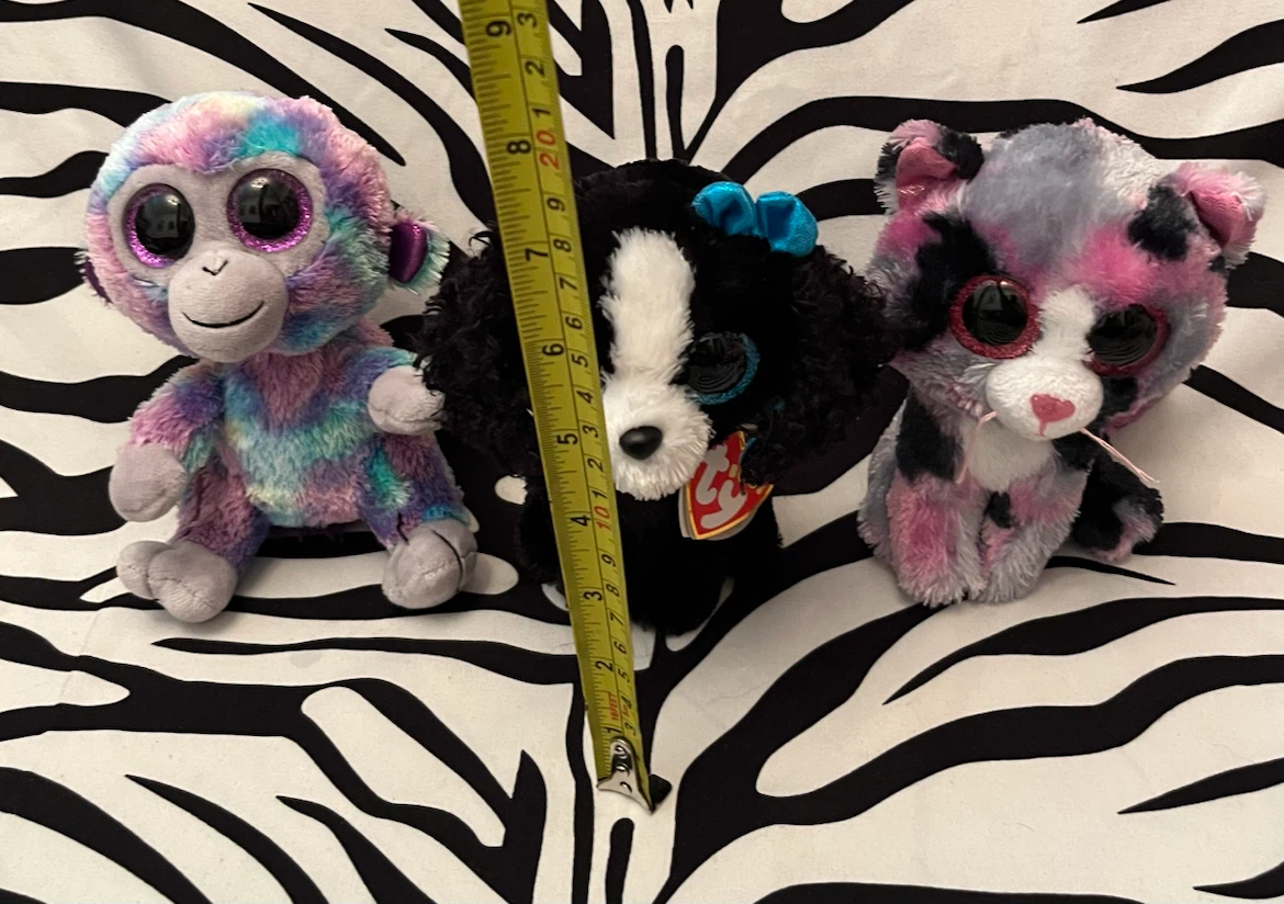 🩵 Ty Beanie Boos Lindi cat and Zuri monkey plush toy 🩵 - photo 3