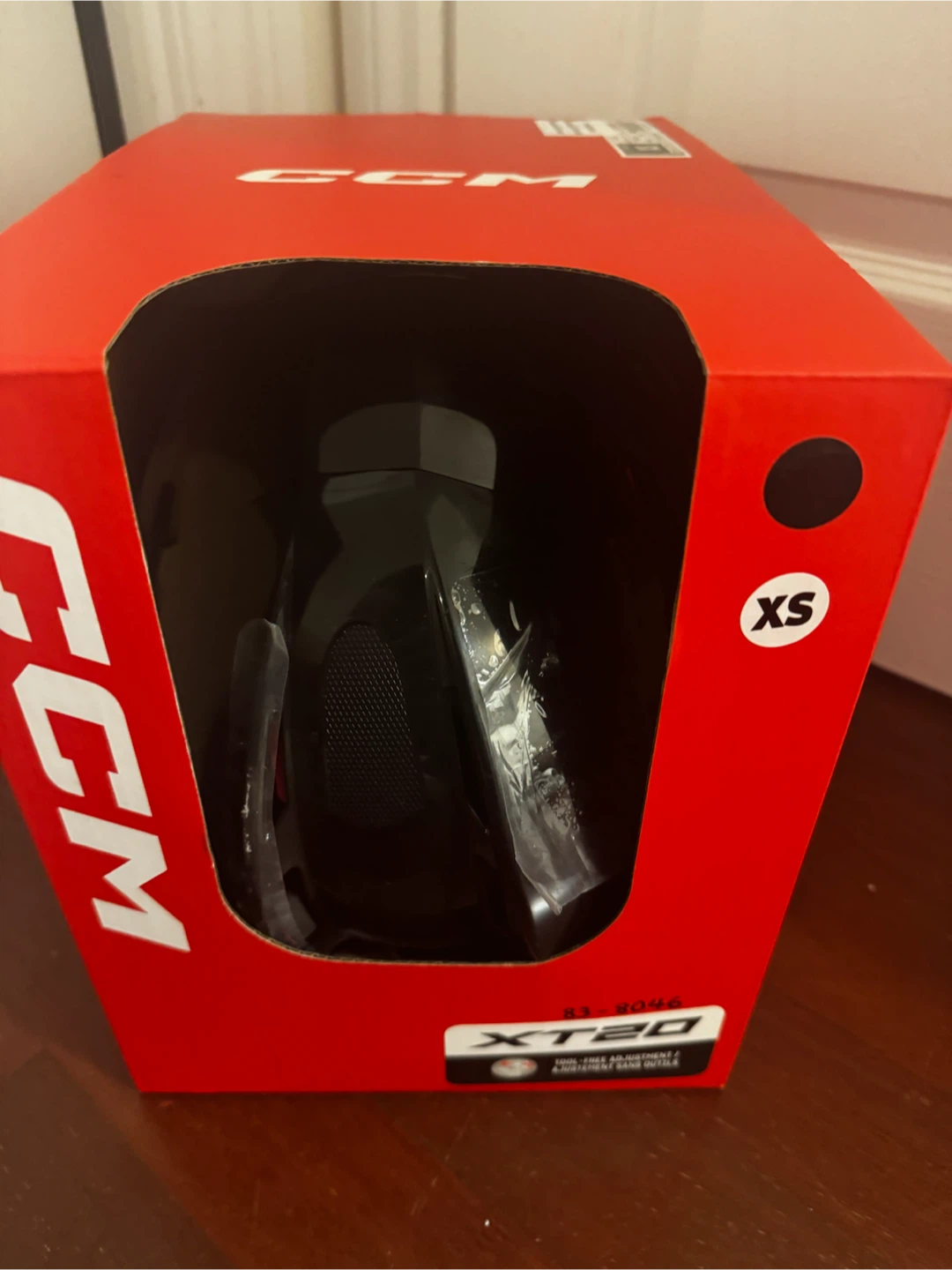 CCM XT20 Hockey Helmet with Cage - Black, Size XS - photo 3