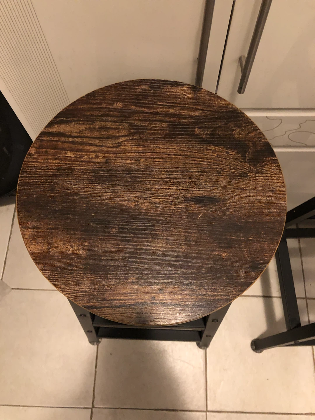 Set of 2 Bar Stools - Wood Seat & Metal Frame - photo 4