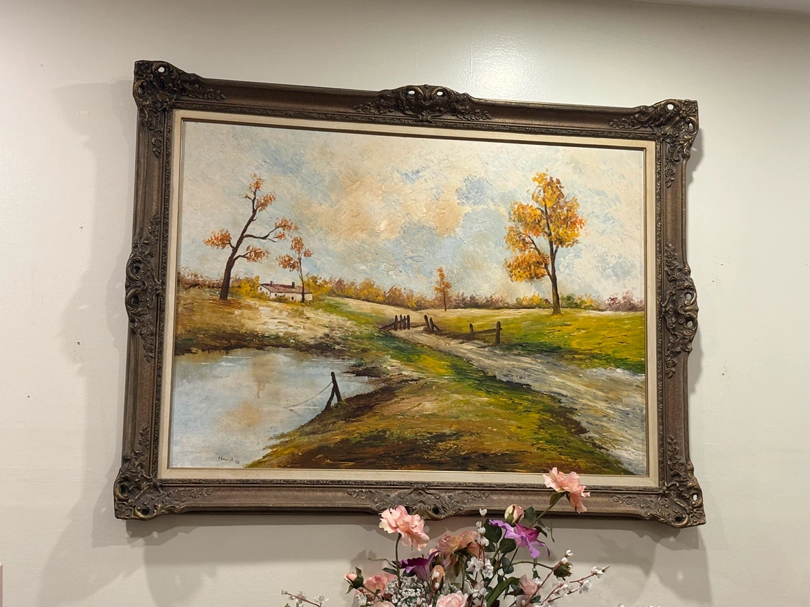 Vintage Landscape Oil Painting - photo 2