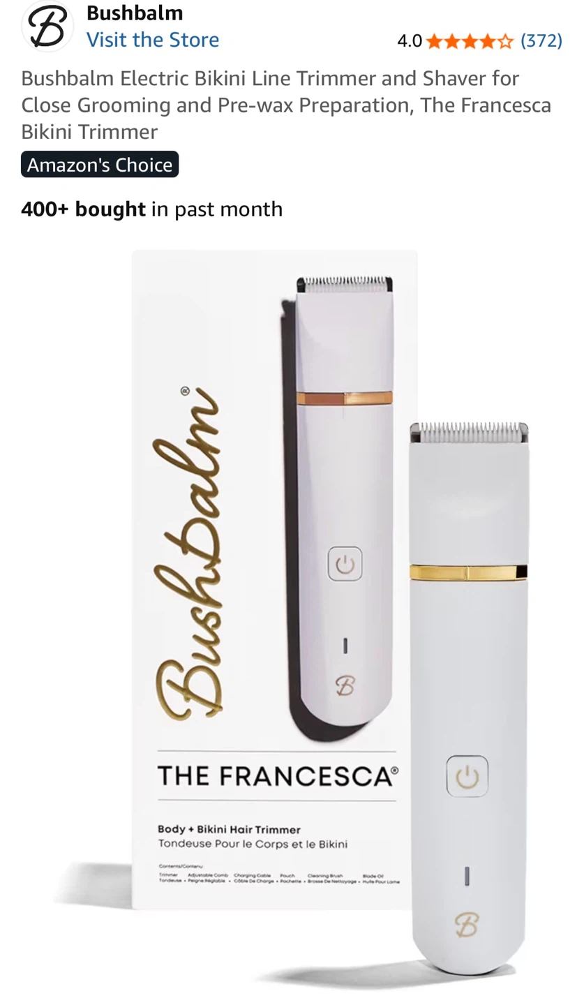 Bushbalm The Francesca Body + Bikini Hair Trimmer