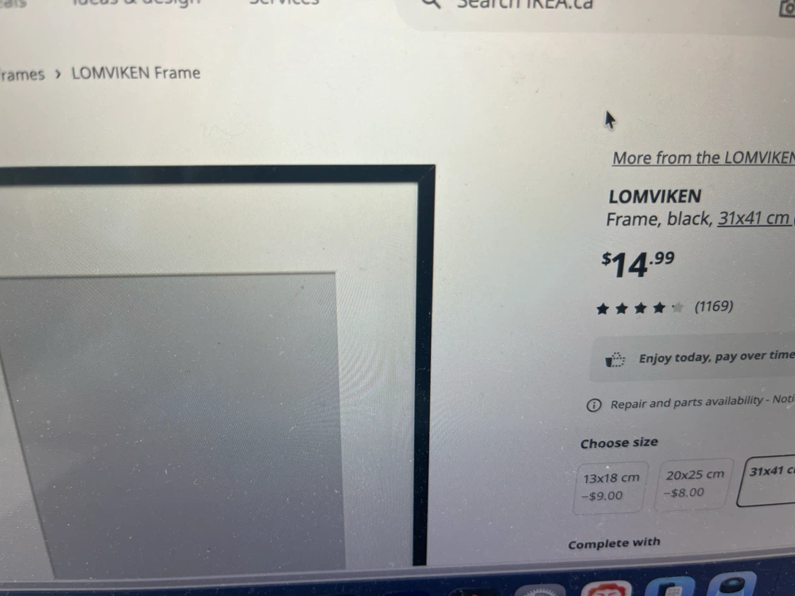 IKEA LOMVIKEN Black Frame 31x41 cm(3 available) - photo 2