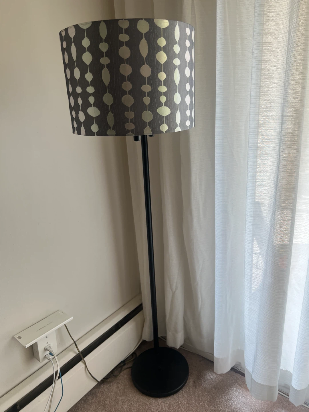 Standing Lamp with Decorative Shade