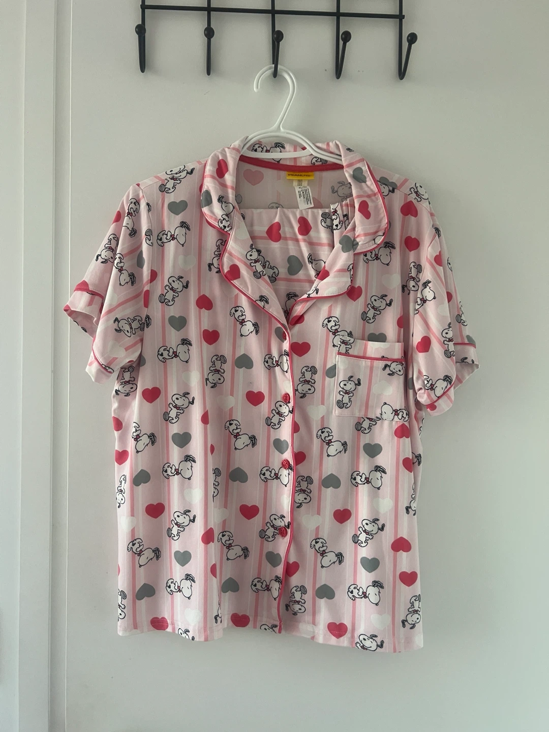 Peanuts Snoopy Pyjama Set - Pink Hearts