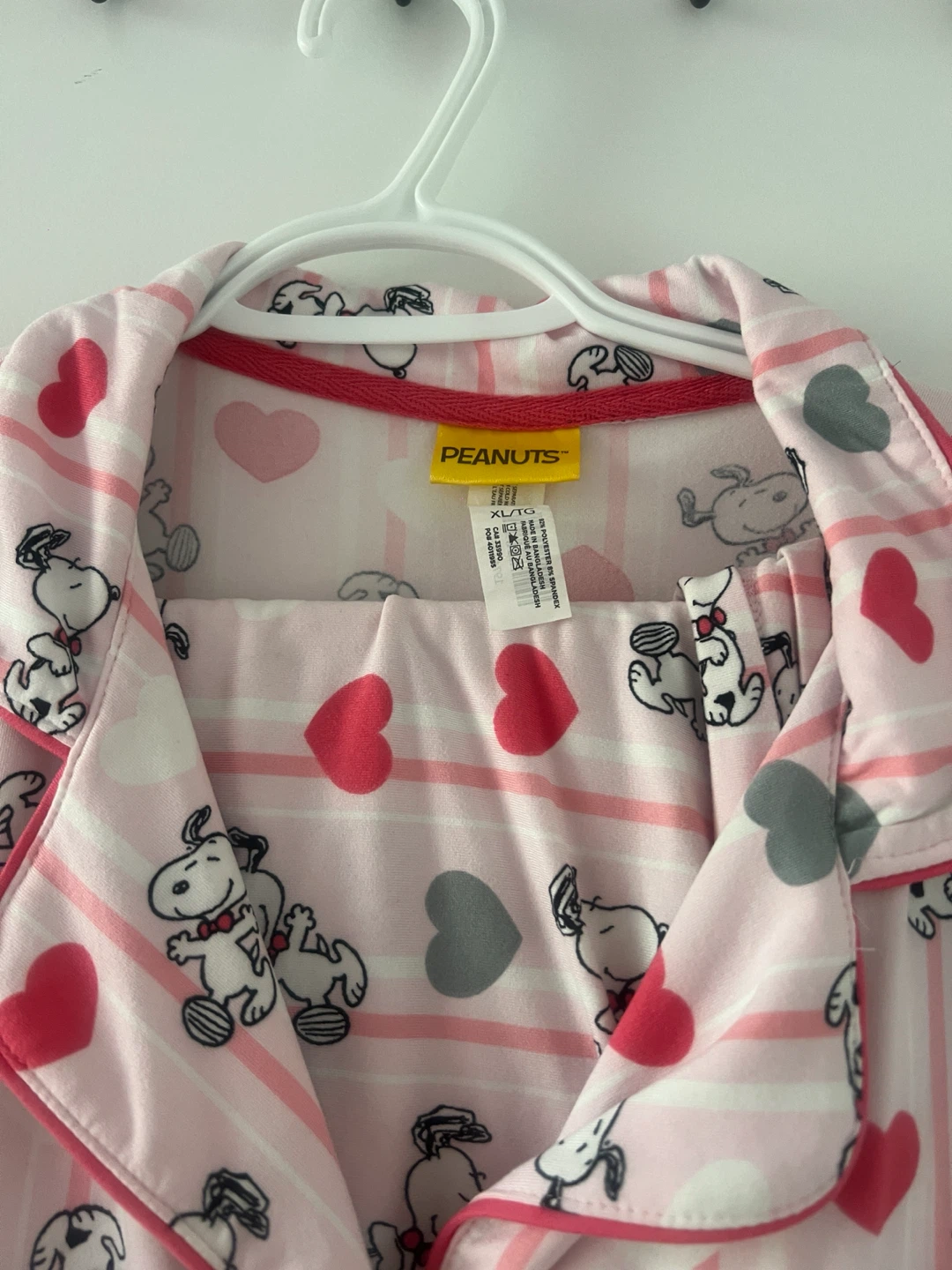 Peanuts Snoopy Pyjama Set - Pink Hearts - photo 2
