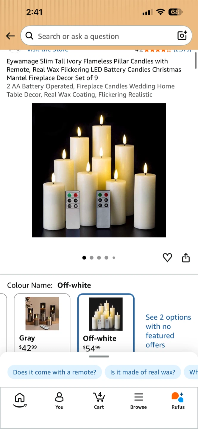 Eywamage Flameless LED Candles Set of 9