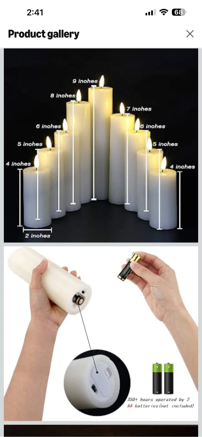 Eywamage Flameless LED Candles Set of 9 - photo 2