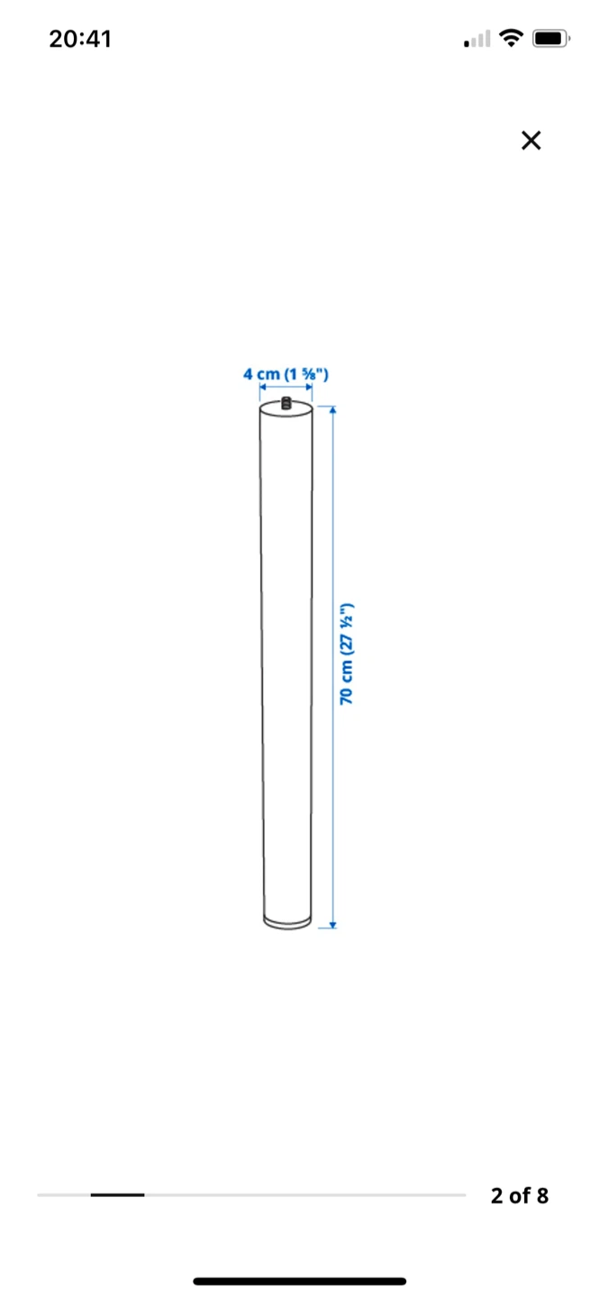 8 IKEA ODDVALD Legs (White & Black) - photo 4