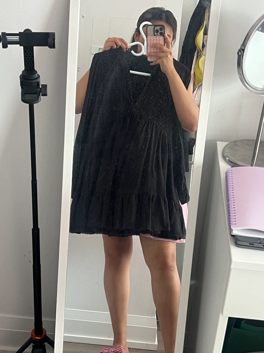 Zara Black Textured Mini Dress - photo 3