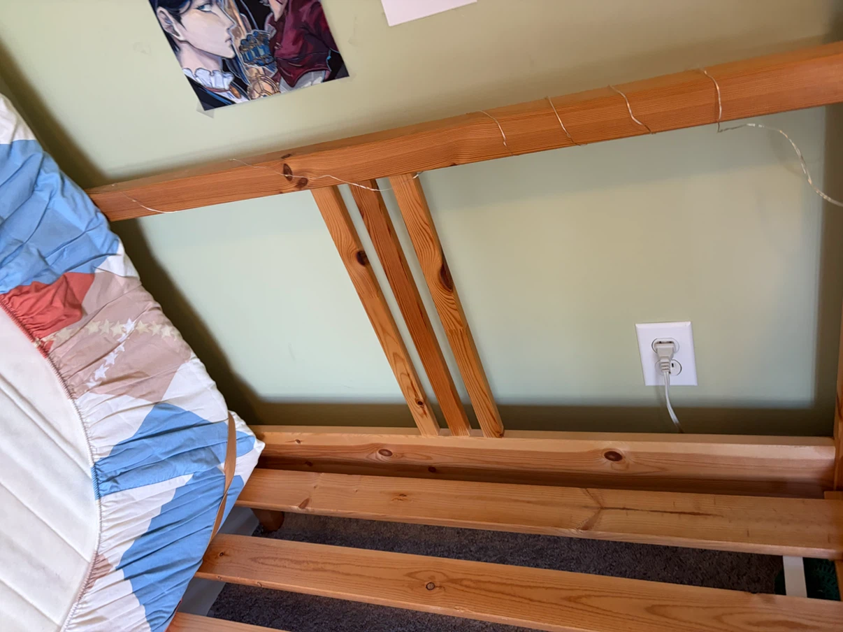 TWIN SIZE Bed Frame with base and mattress - photo 3