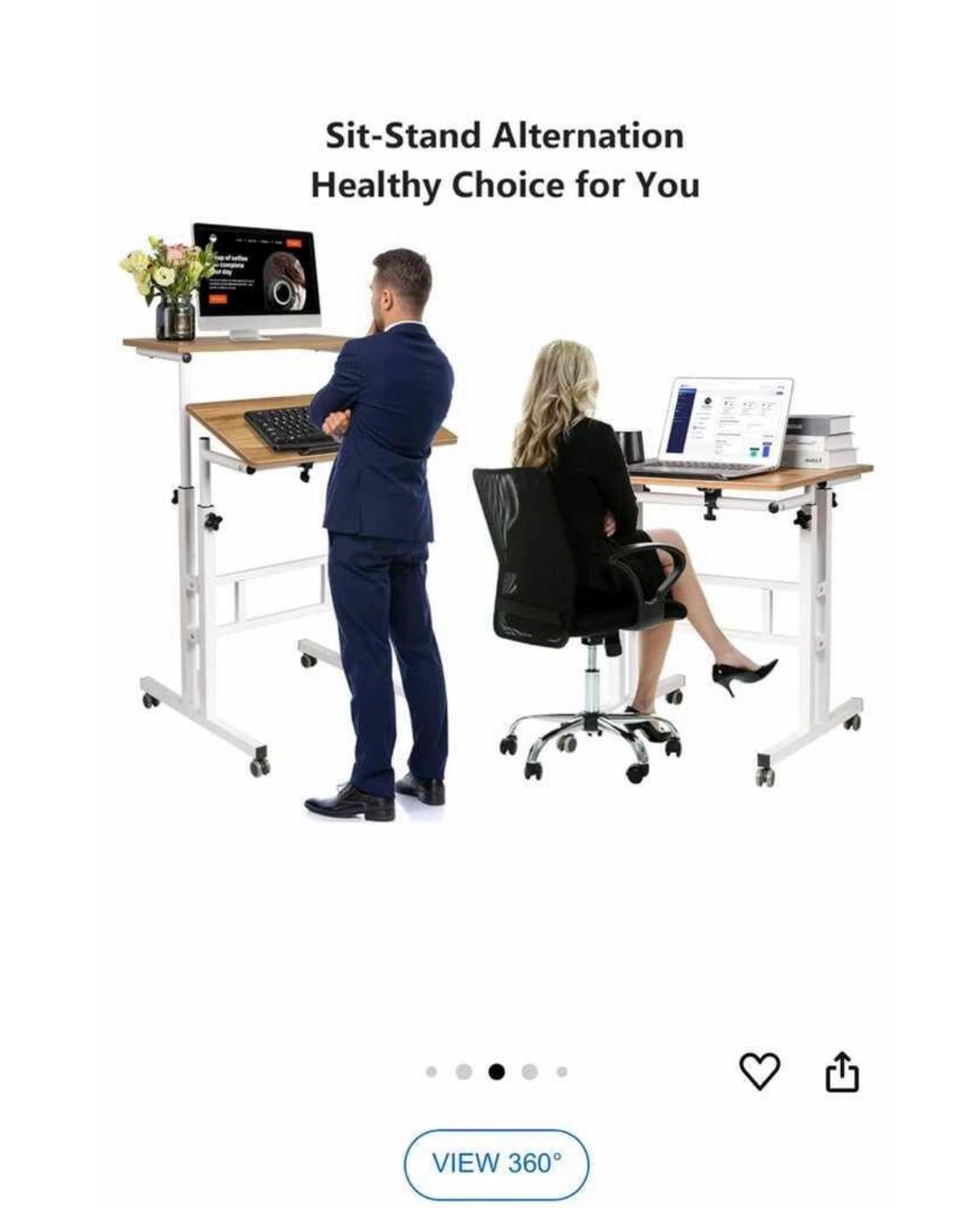 Adjustable Standing Desk Laptop Cart - photo 3