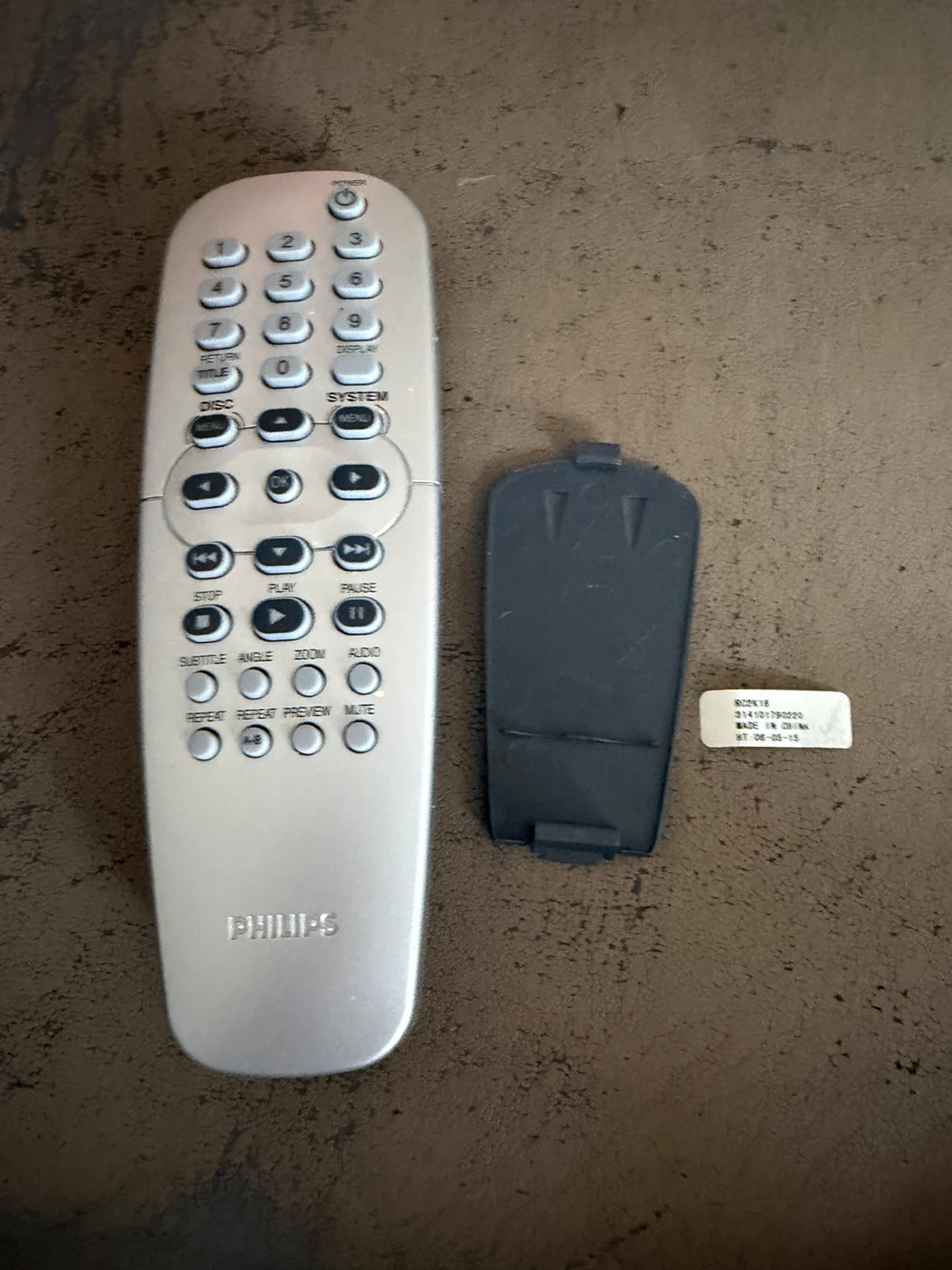 Philips RC2K16 DVD Player Remote Control