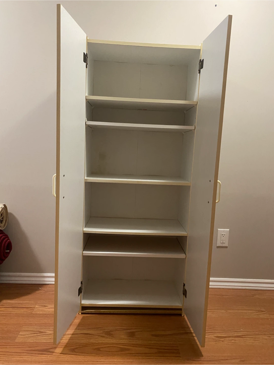White Storage Cabinet with Double Doors - photo 2