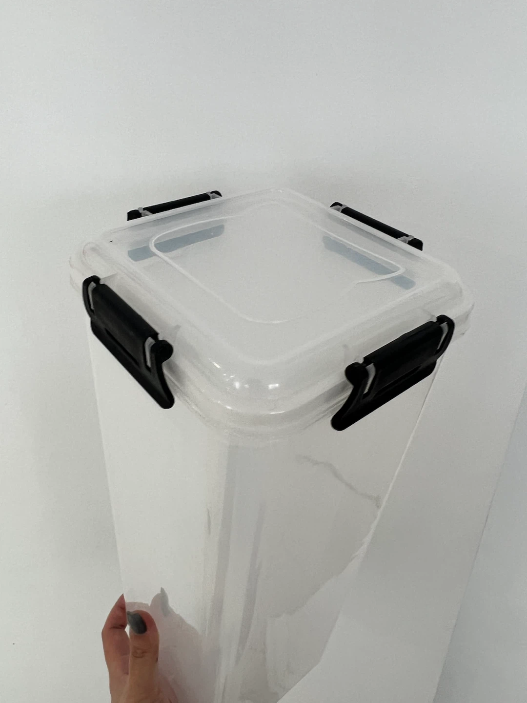 Clear Storage Container with Black Latch Lid - photo 2