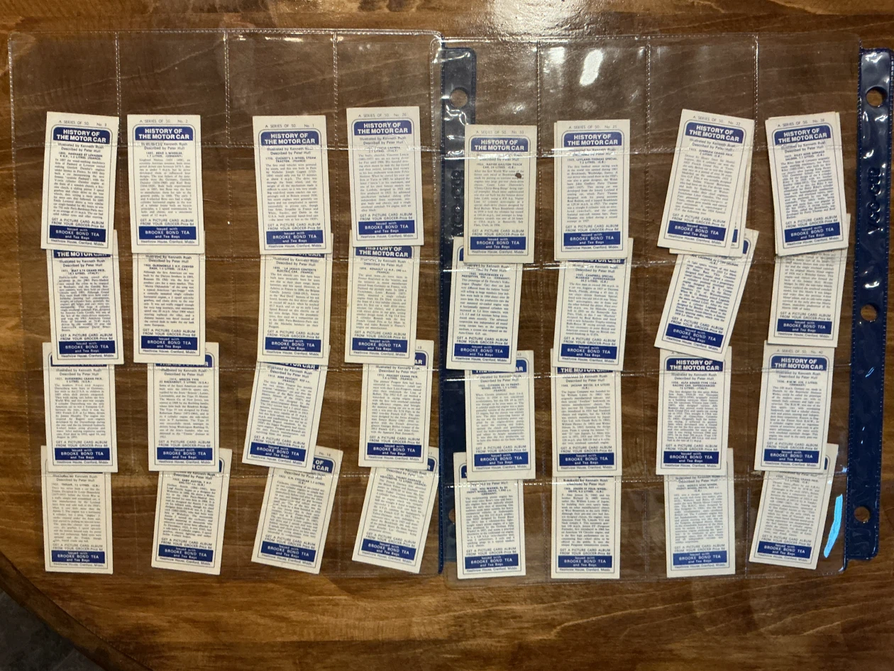 34. 1968 Brooke Bond Tea “History of The Motor Car” Cards - photo 4