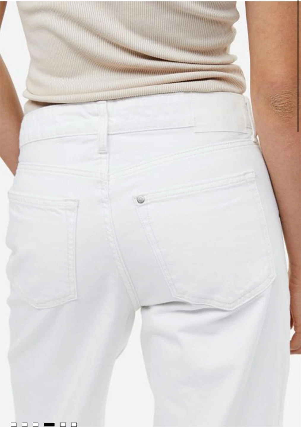 H&M 90s Baggy Regular Jeans White Size 12 - photo 3