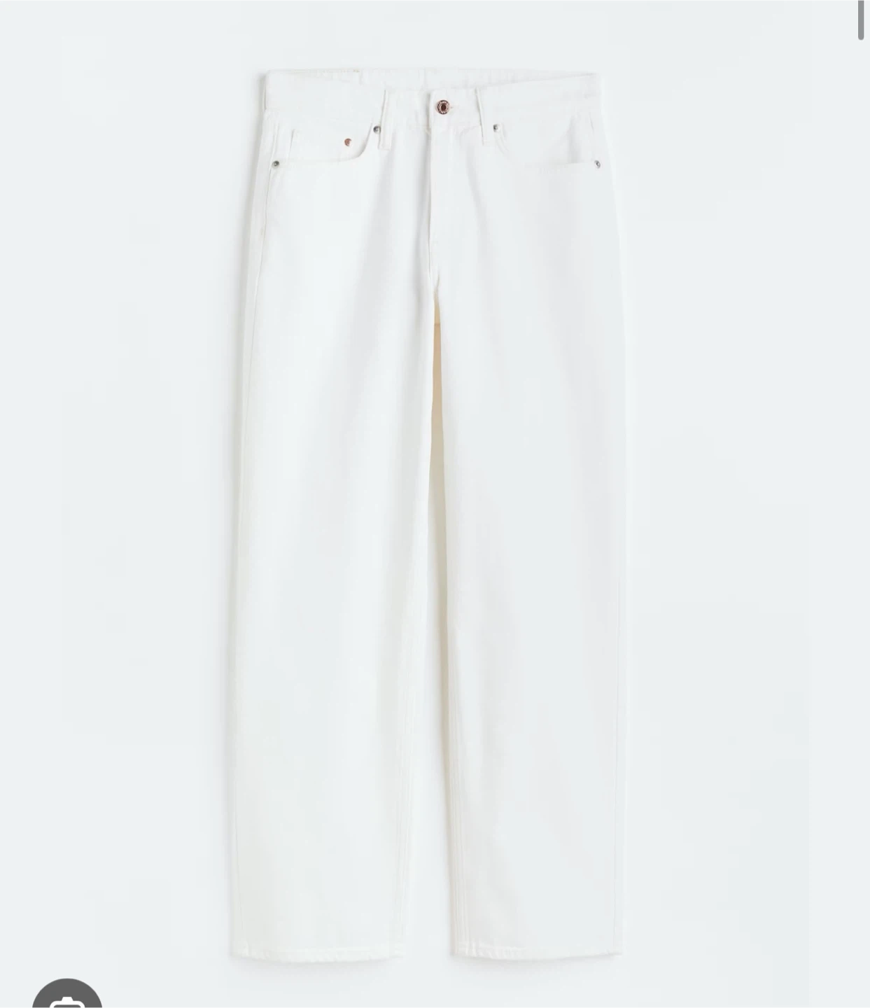 H&M 90s Baggy Regular Jeans White Size 12 - photo 4
