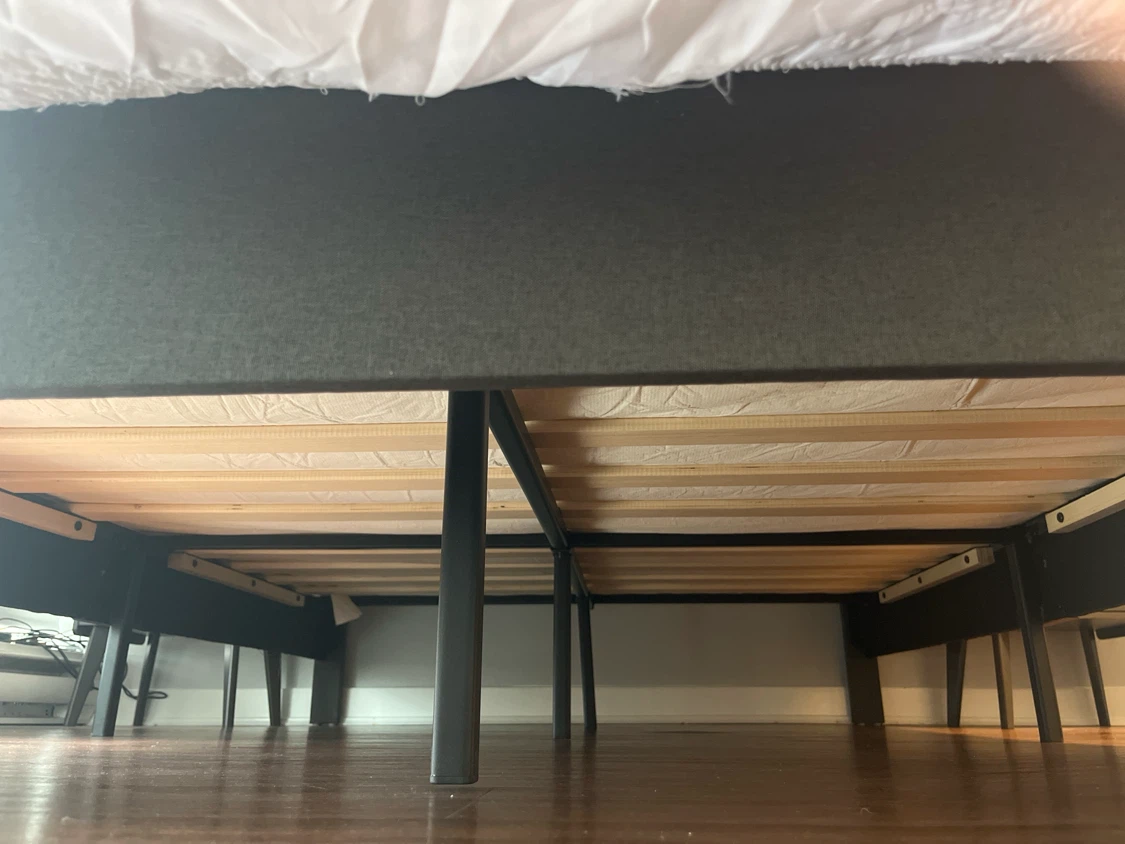 (Pickup&frame only)Dark Grey Headboard and Bed Frame-full size - photo 3