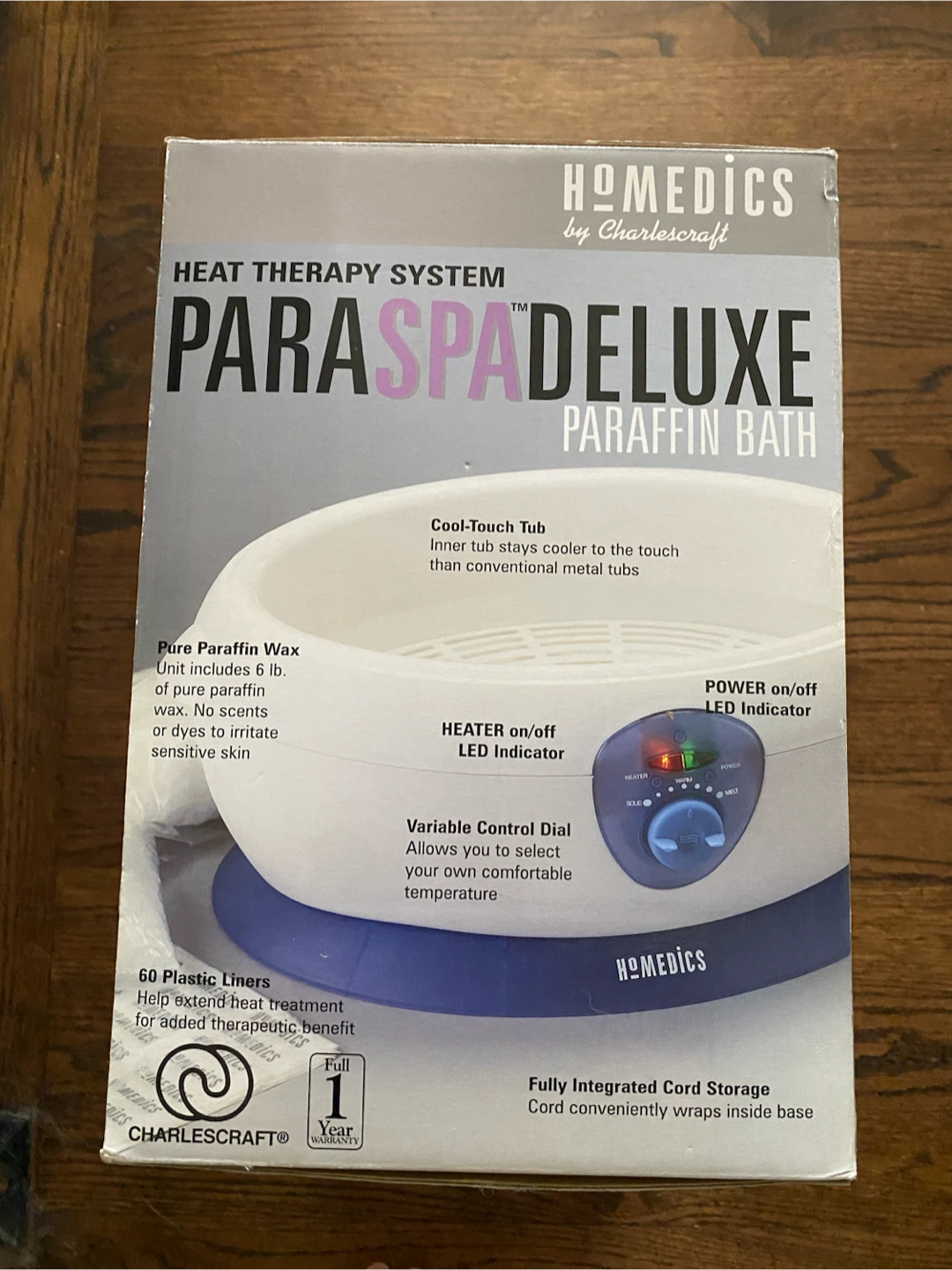 Homedics ParaSpa PAR-200 Paraffin Bath Heat Therapy System  New - photo 2