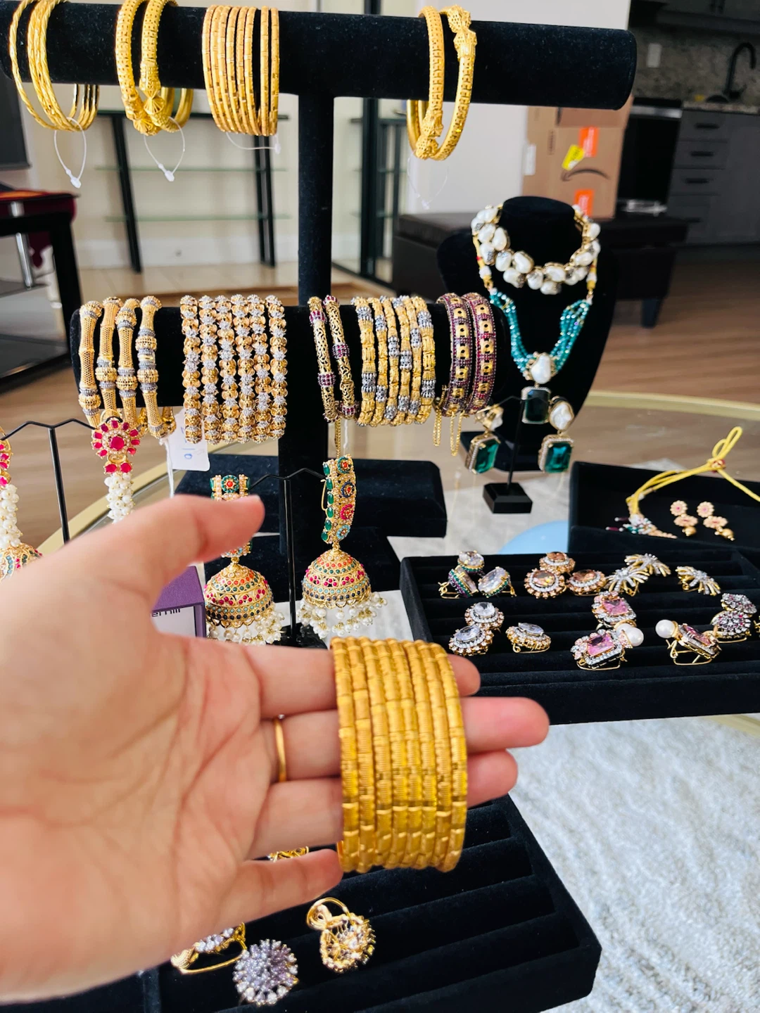 Gold Bangles Set