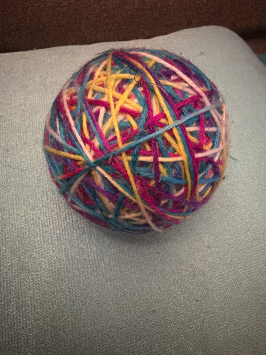 Pet Toy - colourful yarn ball