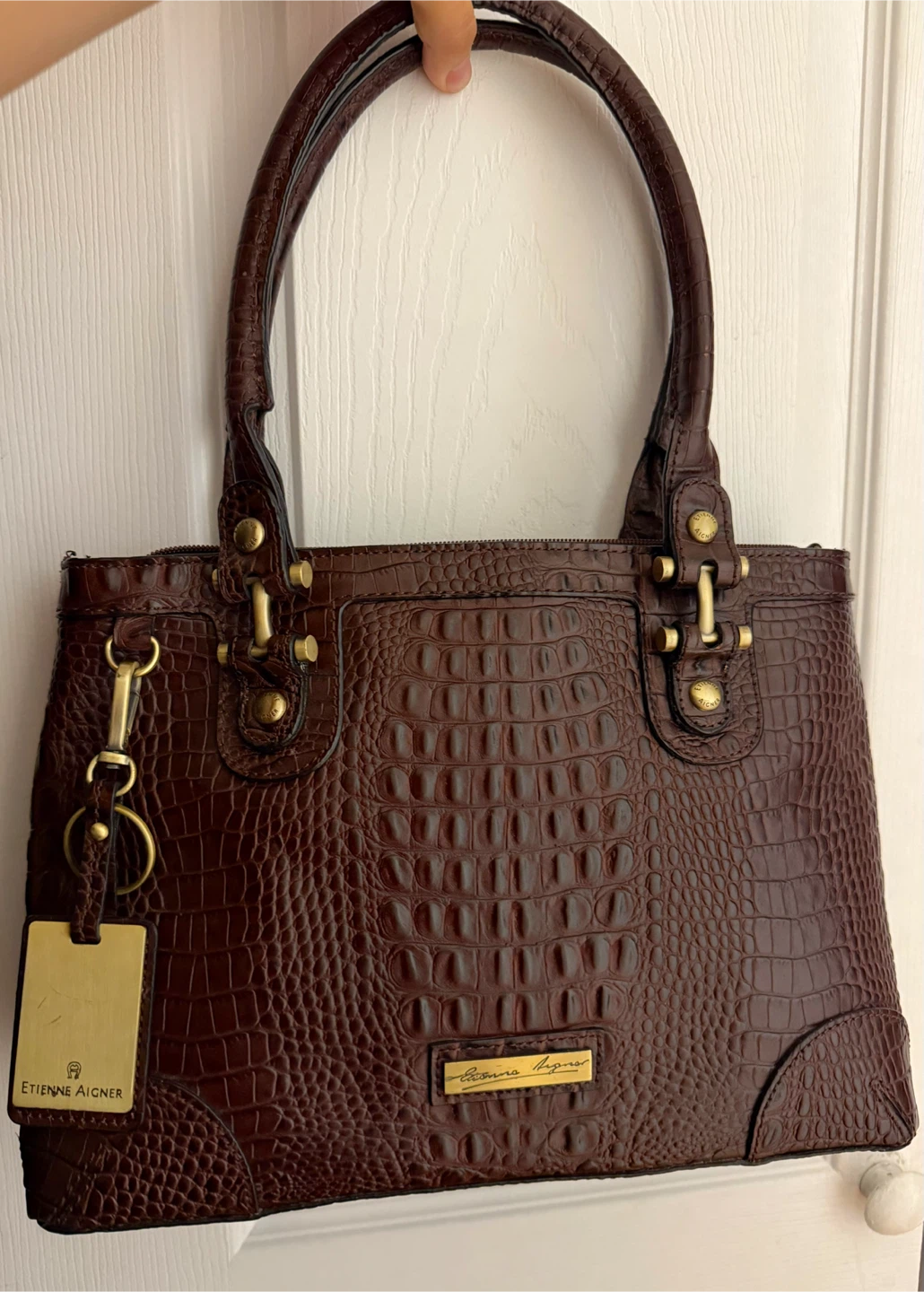 Etienne Aigner Genuine Leather Handbag
