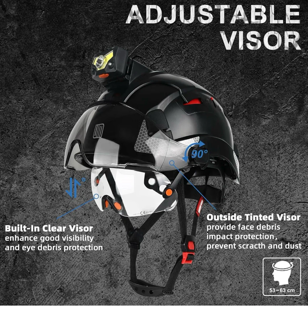 ULTRAMAXX Safety Helmet with Adjustable Visor - photo 2