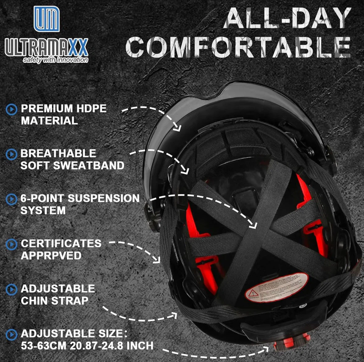 ULTRAMAXX Safety Helmet with Adjustable Visor - photo 3