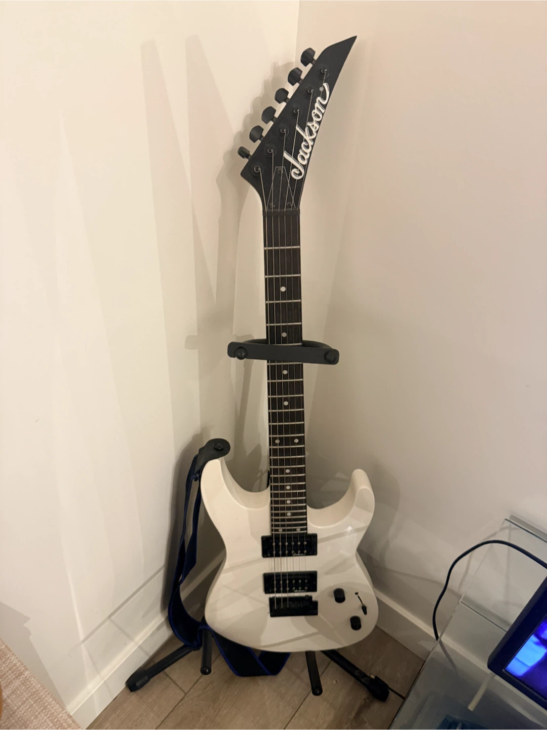 White Jackson Electric Guitar