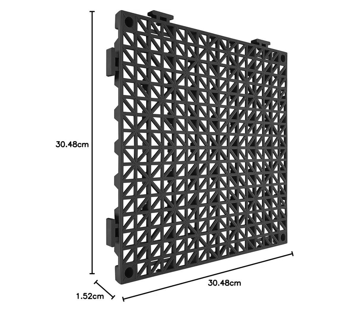 VEVOR Modular drainage Mat Bathroom, Pool, Wet Areas, Black - photo 3