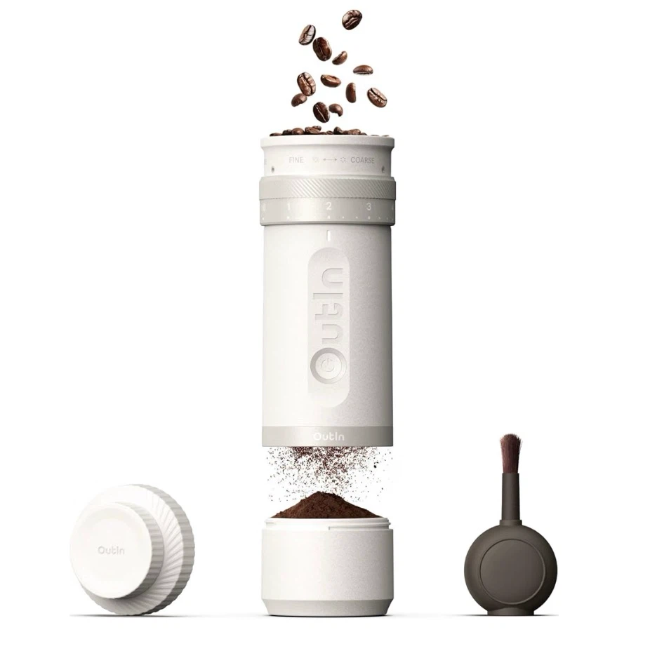 Outin Fino Portable Coffee Grinder White